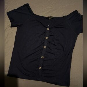 NWOT Blue Button Shirt / Blouse Size Small